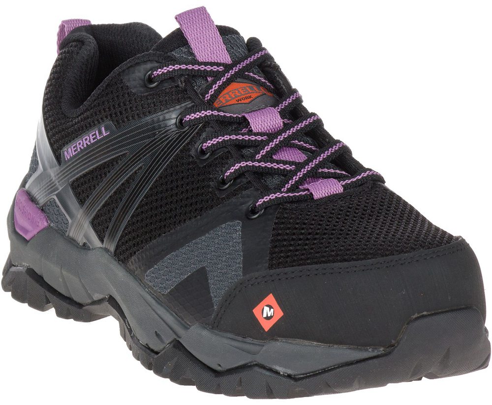 Merrell Hiking Shoes Black - Fullbench 2 SD Steel Toe Work - Womens 53JKLOGQH